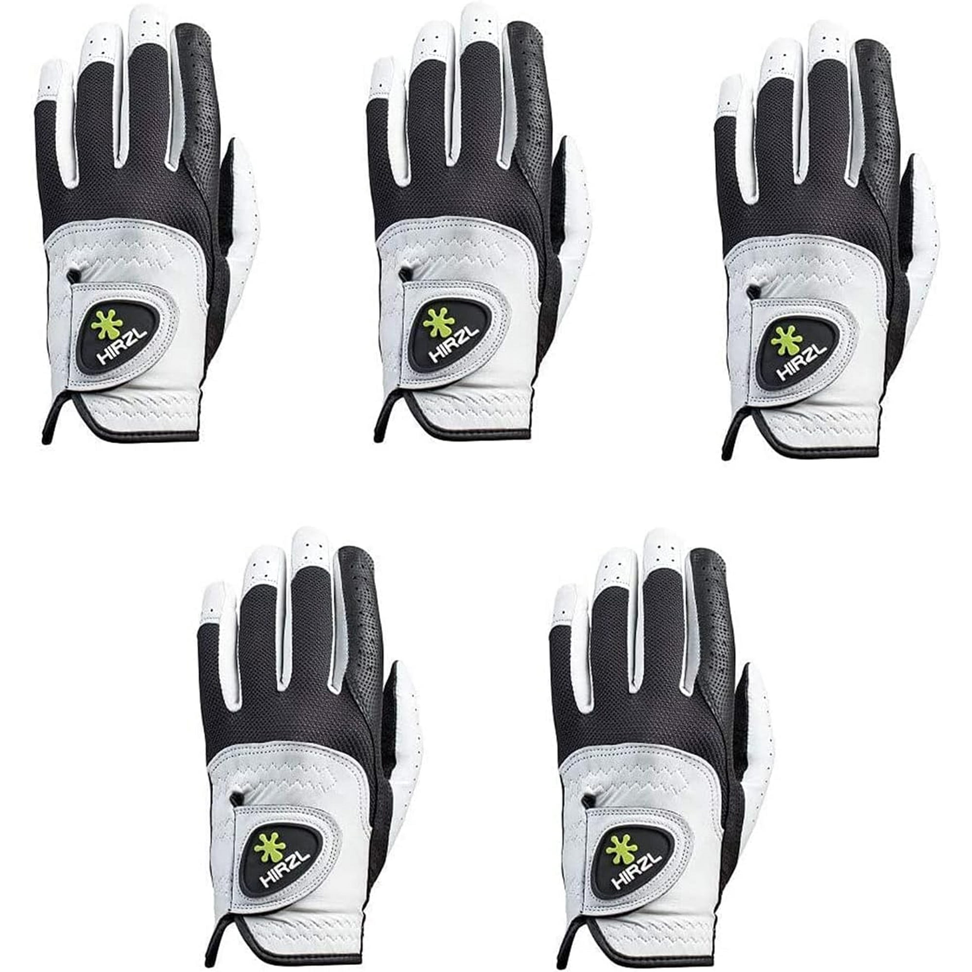 HIRZL Men's Golf Gloves - Trust Control 2.0, Leather, Ultimate Grip, Pack of 5