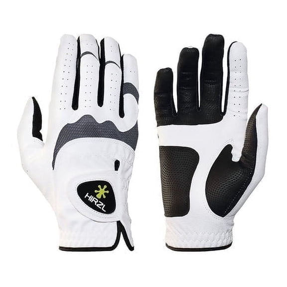 HIRZL Men's Golf Gloves - Trust Hybrid, Leather, Grippp Technology,Left Hand Pack of 5