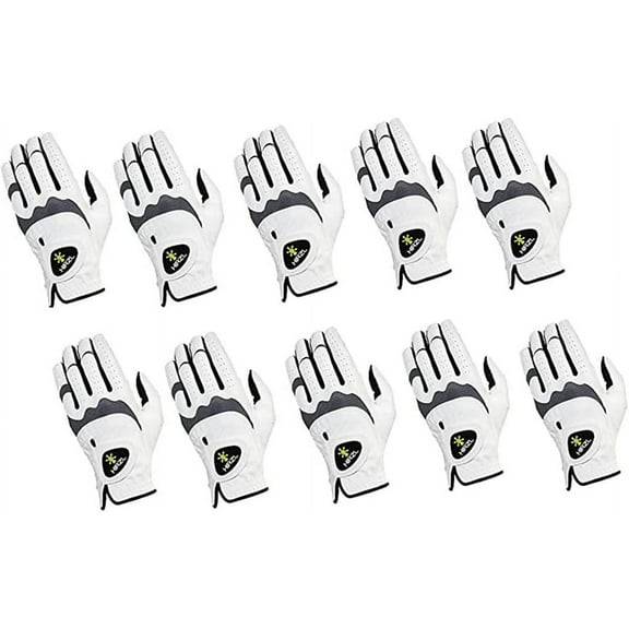 HIRZL Men's Golf Gloves - Trust Hybrid, Leather, Grippp Technology, Pack of 10