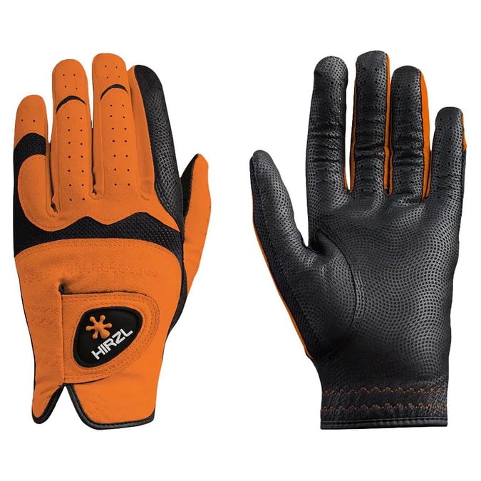 HIRZL Trust Hybrid Plus (+) - Men Golf Gloves - Orange - LH - Medium