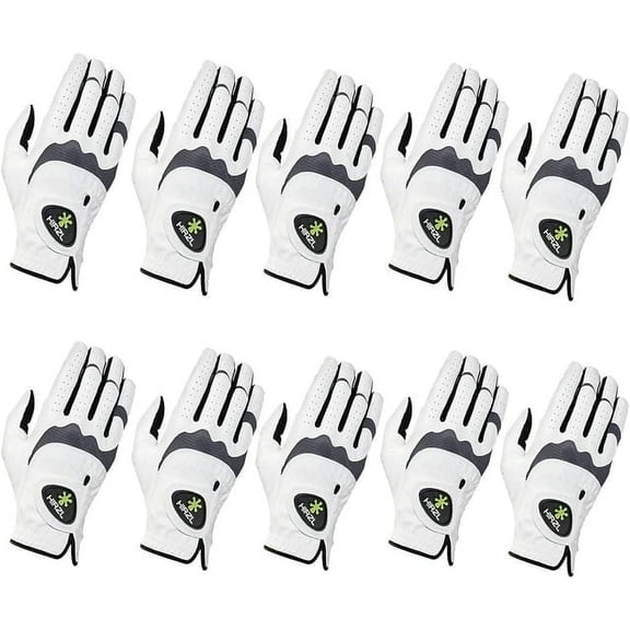 HIRZL Women Golf Gloves - Trust Hybrid, Leather, Grippp Technology, Pack of 10