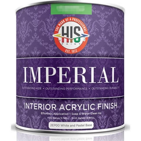 HIS Paint Manufacturing 4FM00-QT 1 qt. Imperial Flat Interior Midtone Base Acrylic Finish