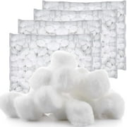 HISAA Cotton Balls [4 Packs of 2000] Medium Non-Sterile Absorbent 100% Cotton Prepping Balls for Make-Up, Nail Polish Removal, Applying Oil Lotion or Powder, Crafts [8000]