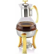 HISAR Milan Tea & Coffee Serving Set Candle Warmer Glitter Gold