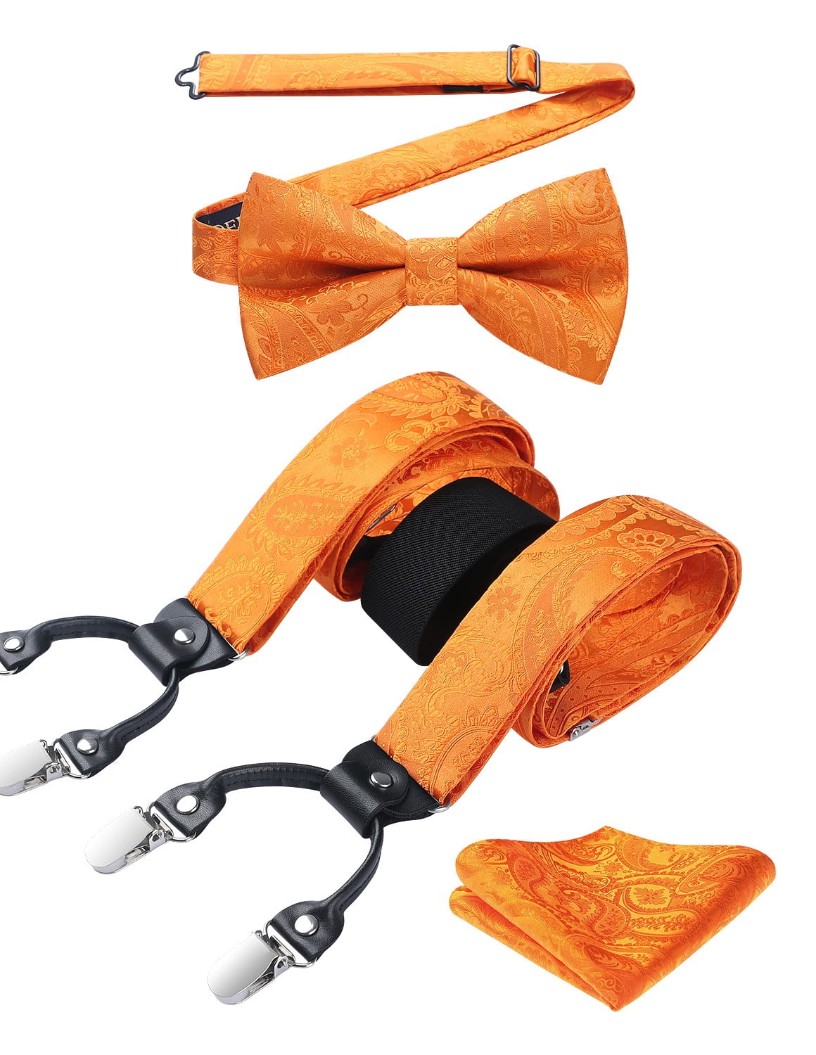 mens bow tie and suspenders outfit