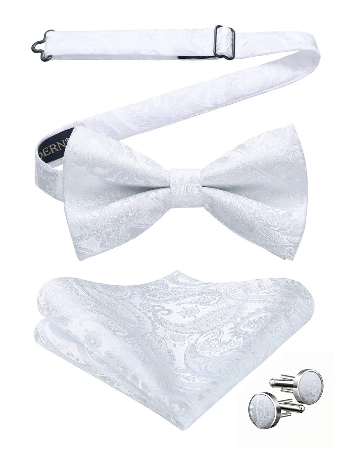 Light Green Pre-Tied Bow Tie And Pocket Square Set | In Stock - Foto 7