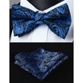 thumbnail image 1 of HISDERN Bow Ties for Men Pre-tied Paisley Bow Ties Pocket Square Set Men's Bowtie Wedding Party, 1 of 8
