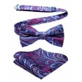 thumbnail image 1 of HISDERN Bow Ties for Men Pre-tied Paisley Bow Ties Pocket Square Set Men's Bowtie Wedding Party, 1 of 7