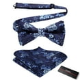 thumbnail image 1 of HISDERN Bow Ties for Men Pre-tied Paisley Bow Ties Pocket Square Set Men's Bowtie Wedding Party, 1 of 7