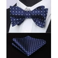 thumbnail image 1 of HISDERN Men Dot Bow Ties Navy Blue Tuxedo Business Bowtie Wedding Bowties Self Tie Bowties Sets, 1 of 8