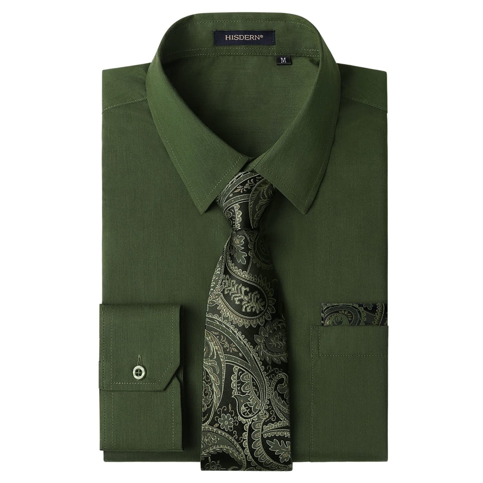 mens long sleeve dress shirt with tie