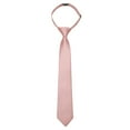 thumbnail image 1 of Pink Ties for Boys Pre-Tied Children's Necktie Age 8-12 Adjustable Weddings Solid Kids Tie, 1 of 7