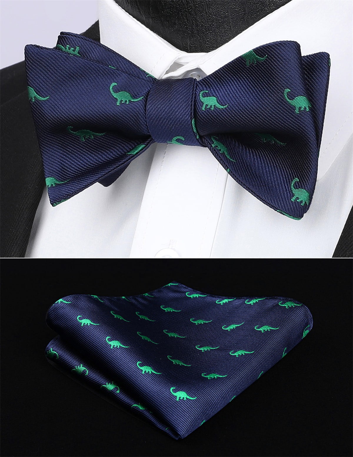 HISDERN Bow Ties for Men Floral Bowties Mens Self Tie Bow Tie