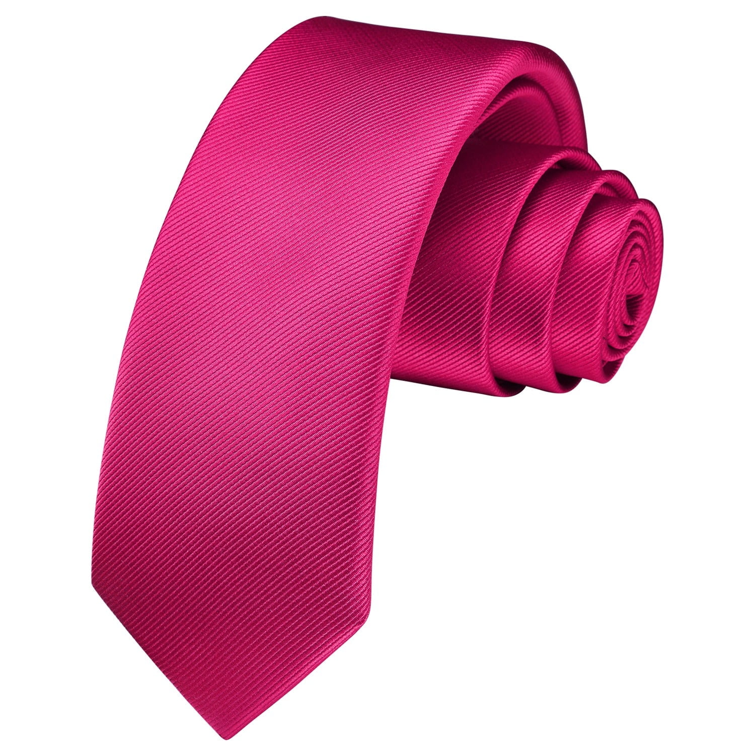 HISDERN Solid Color Ties for Men 2.17'' Skinny Necktie Formal Business