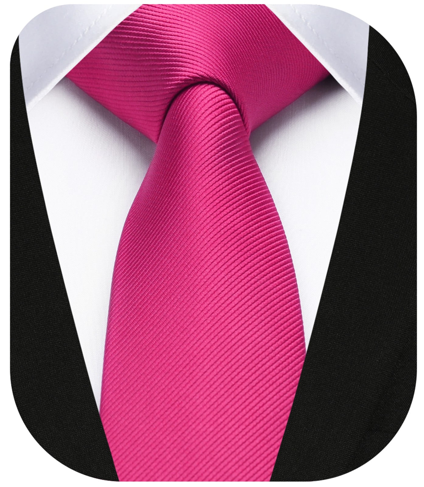 HISDERN Solid Color Ties for Men 2.17'' Skinny Necktie Formal Business ...