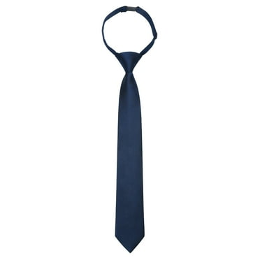 Ties for Child Navy Blue Solid Color Pre-Tied Necktie Weddings School Uniforms Kids Tie