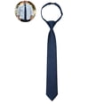 thumbnail image 1 of Ties for Child Navy Blue Solid Color Pre-Tied Necktie Weddings School Uniforms Kids Tie, 1 of 8