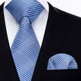 thumbnail image 1 of HISDERN Ties for Men Plaid Checkered Tie with Pocket Square Woven Business Necktie Handkerchief Set, 1 of 6