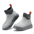 thumbnail image 1 of HISEA Chelsea Rubber Rain Boots for Women,Grey,US Size 10, 1 of 8
