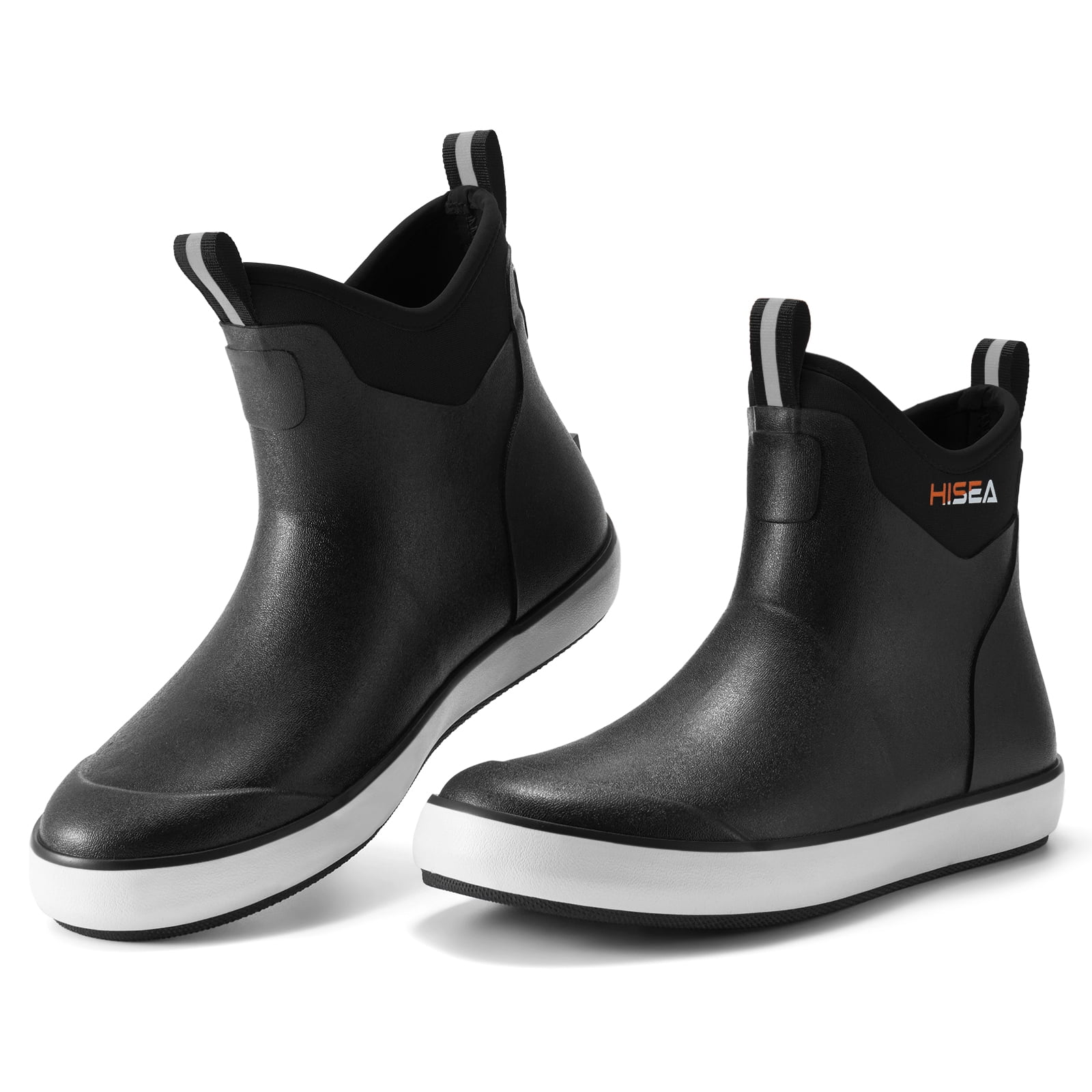 HISEA Men’s 8-Inch Waterproof Rubber Boots – Ankle High Garden, Rain & Outdoor Work Boots - View #9