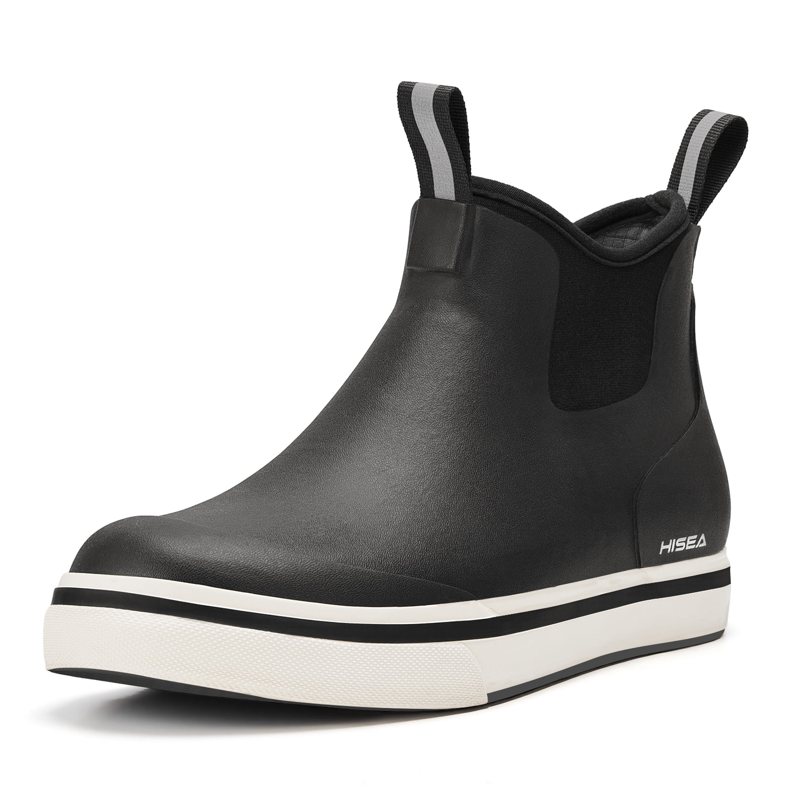HISEA Men's Deck Boots - Waterproof Ankle Rain Boots For Fishing & Boating With Slip-Resistant Sole - View #8