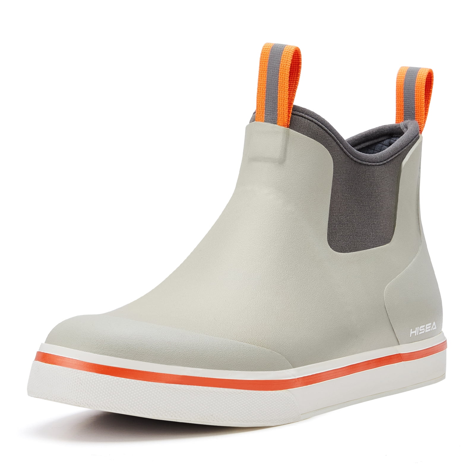 HISEA Men s Rain Boots Saltwater Fishing Booties Waterproof Ankle Deck Boots High Traction 9 Colors