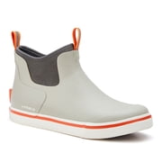 HISEA Mens Deck Boots, Rubber Waterproof Anti-Slip Ankle Rain Boots for Fishing, Gray, Size 10