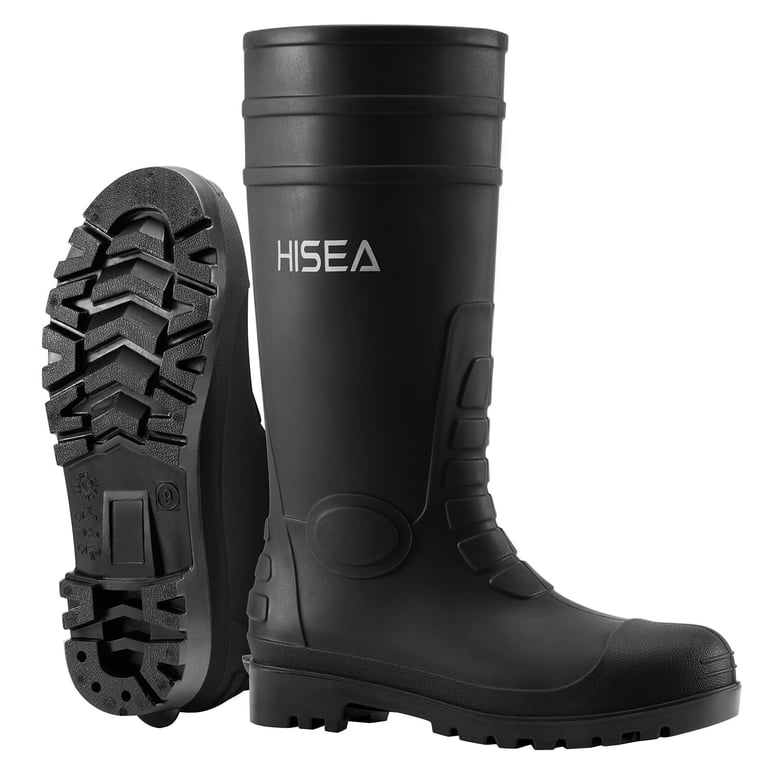 HISEA Rain Boots, Waterproof Rubber Work Footwear, Size 13  display picture 3