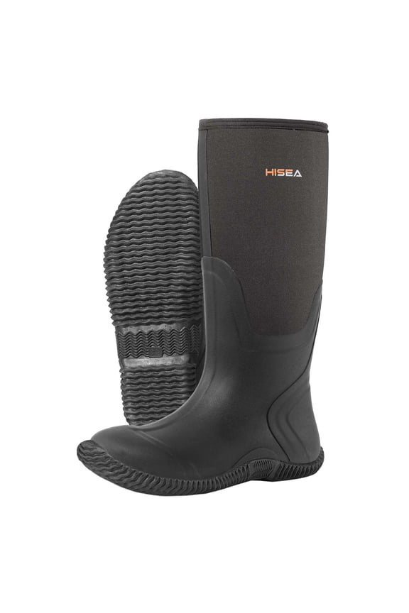 Men's Rain Boots Waterproof Durable Insulated Rubber Neoprene Outdoor Hunting Boots for Winter Snow Arctic