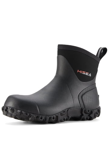 Mens Black Rain Boots Waterproof Work Shoes display picture 2