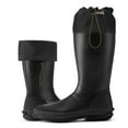 thumbnail image 1 of HISEA Men’s Rubber Rain Boots with Adjustable Closure for Men, Black, US Size 6, 1 of 8