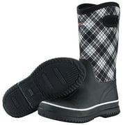 HISEA Rain Boots for Women Mid Calf Muck Rubber Boots Waterproof Neoprene Insulated Barn Boots for Mud Working Gardening