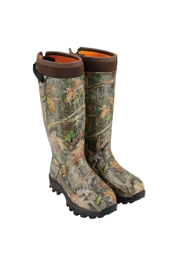 Rubber Men's Hunting Boots, Waterproof Adjustable Rain Boots for Men