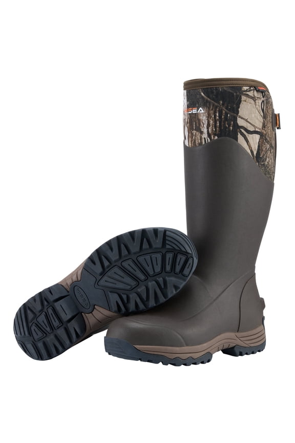 Rubber Rain Boots for Men Insulated Hunting Boots Waterproof Neoprene Work Boot for Farming Fishing