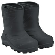 HISEA Toddler Waterproof Seamless Lightweight Rubber Rain Boots for Boys and Girls,Black,2 Little Kid