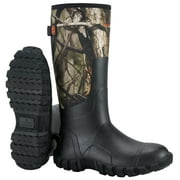 HISEA Men's Rubber Rain Boots with Steel, Shank Slip-Resistant Waterproof, Black, US Size 11