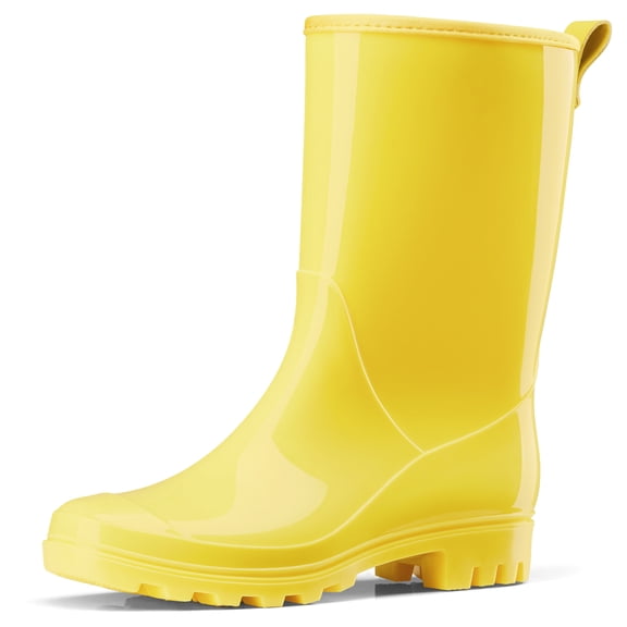 HISEA Women's Mid Calf Rain Boots Waterproof Garden Shoes Anti-Slipping Rainboots for Ladies with Comfort Insole Short Wellies Rubber Rain Shoes Outdoor Work Boots