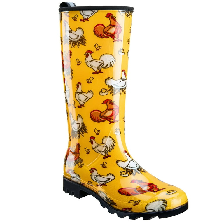 HISEA Colorful Rain Boots for Women,Knee-high Waterproof Anti-Slip