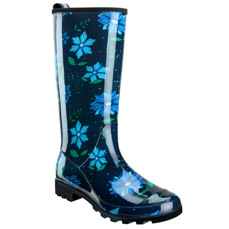 HISEA Colorful Rain Boots for Women,Knee-high Waterproof Anti-Slip