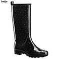 thumbnail image 1 of SMILIN Colorful Rain Boots for Women,Mid-Calf Waterproof Anti-Slip Slim Calf Garden Shoes,Polka Dot,US Size 10, 1 of 8