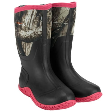 HISEA Women's Rain Boots Waterproof Insulated Muck Mud Boots Rubber Grden Boot Outdoor