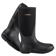 HISEA Women's Rubber Rain Boots Waterproof Insulated Garden Shoes Outdoor Hunting Working Riding Muck Neoprene Boots Mid Calf