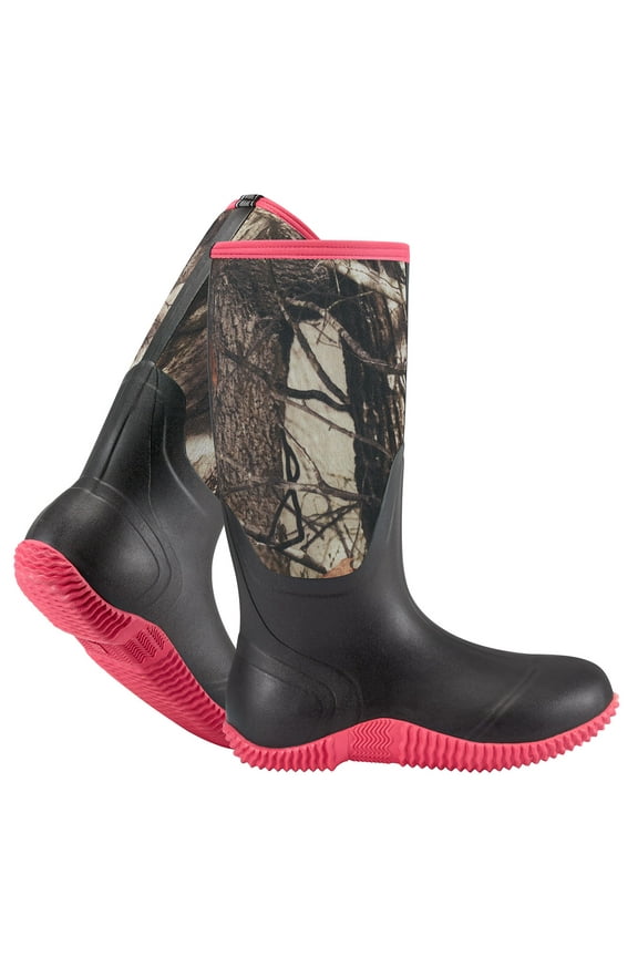 Women's Rain Boots, Waterproof Insulated Rubber Neoprene Boots, Durable Anti-Slip Knee High Outdoor Work Boot for Hunting Gardening Farming Yard Mud Working