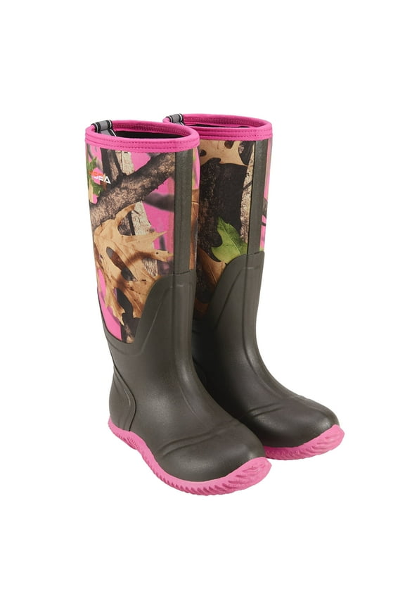 Women's Rubber Rain Boots Waterproof Insulated Garden Shoes Outdoor Hunting Working Riding Muck Neoprene Boots Mid Calf