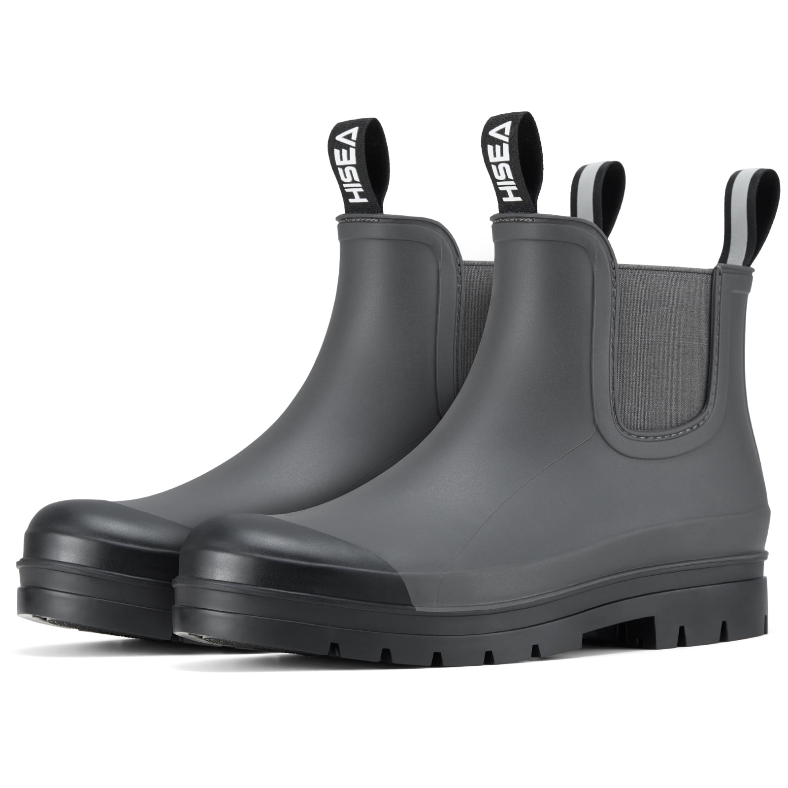 HISEA Women's Short Rain Boots Waterproof Garden Shoes Rubber Chelsea ...