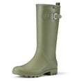 thumbnail image 1 of HISEA Women's Slim Calf Waterproof Tall Rain Boots, Anti-Slip PVC Rubber Boots with Comfortable Insole for Outdoor Work & Walking，Green，Size 8, 1 of 7