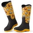 thumbnail image 1 of HISEA Womens Muck Rain Boots for Hunting, Gardening, Farming and Muddy Yard Work, Yellow Chicken, Sizes US Women 7, 1 of 7