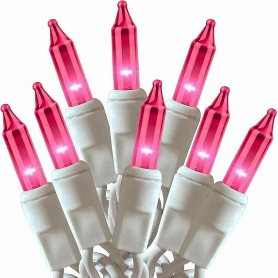 HISHINY Christmas Lights 100 Count Multicolor Christmas Tree String Lights with Green Wire for Outdoor Indoor Christmas Decorations Wedding Decorations Valentines Day Decor,UL Certified (21feet)