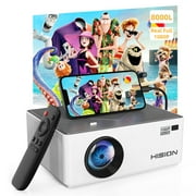 HISION Bluetooth 1080P FHD LCD Mini Projector with 200 Screen، White