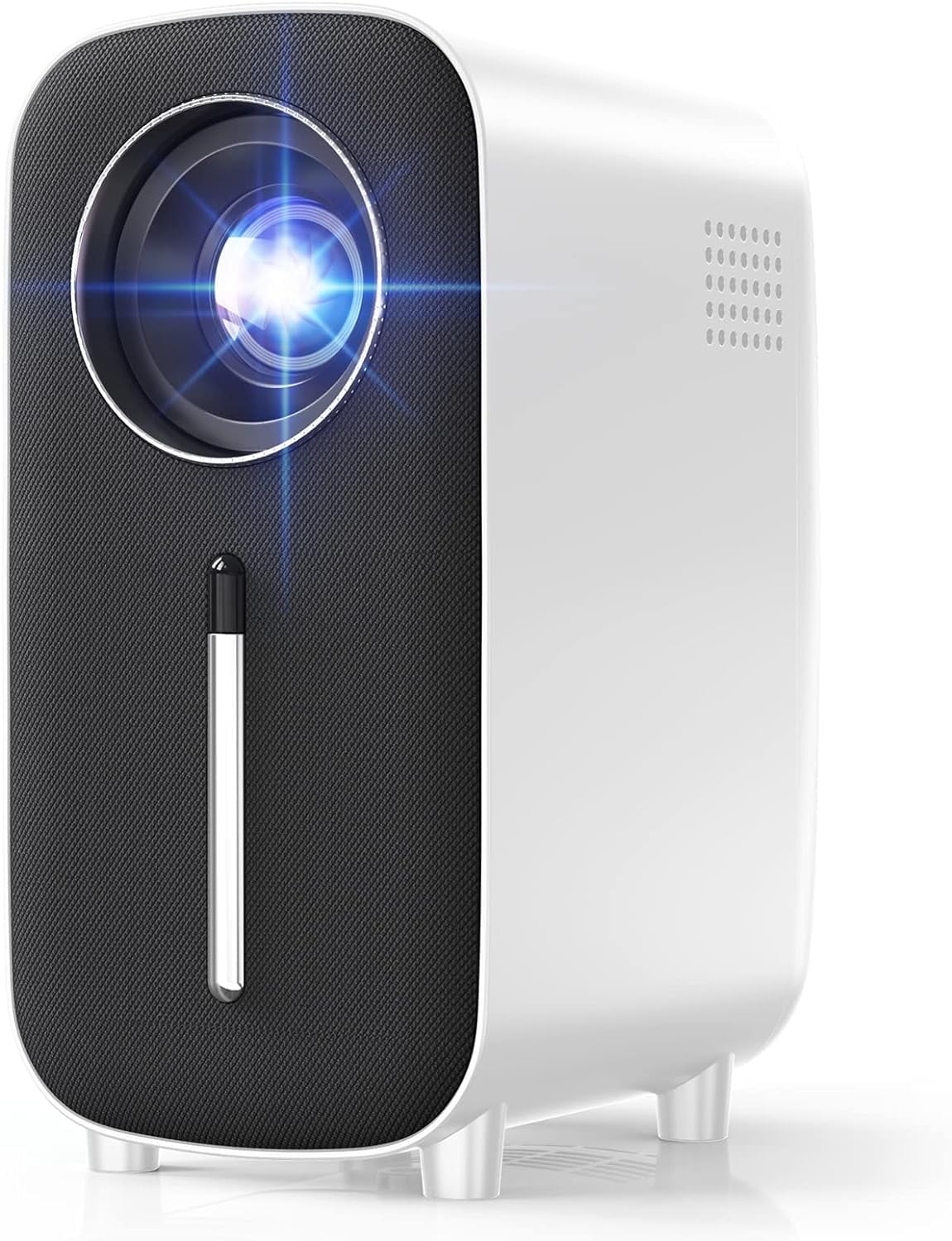 HISION Mini Bluetooth Portable Movie Projector 1080P Projector 4K Home Projector Outdoor TV Projector 8500L Video LED Projector Compatible with TV Stick Laptop Phone Tablet HDMI USB DVD White